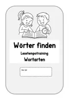 Vorschau - Arbeitsblätter - Wörter finden: Wortarten. Lesetempotraining. Blitzlesen. Selektives Lesen - Seite 3