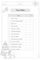 Vorschau - Arbeitsblätter - Tiere im Winter – Arbeitsblätter (differenziert) zu Überwinterungsstrategien (Klasse 2/3) - Seite 1