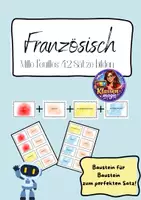 Vorschau - Aufgabenkarten - Französisch: Sätze bilden mit Bausteinen | Mille feuilles 4.2 Roboter - Deckblatt