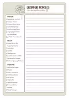 Vorschau - Arbeitsblätter - Checkliste / Schreibplan innerer Monolog - Seite 1