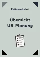 Vorschau - Lehrpläne/Lehrermaterial - Referendariat: Übersicht zur UB-Terminplanung - Deckblatt