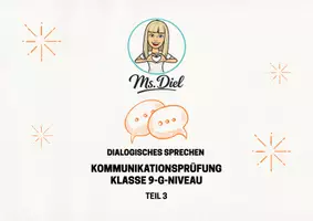 Vorschau - Aufgabenkarten - Kommunikationsprüfung Englisch dialogisches Sprechen Teil 3 - Deckblatt