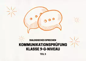 Vorschau - Aufgabenkarten - Kommunikationsprüfung Englisch dialogisches Sprechen Teil 3 - Seite 1