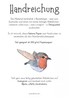 Vorschau - Mal- und Bastelvorlagen - Rotkehlchen - 3D Bastelbogen Heimische Vögel - Seite 2