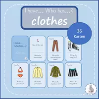 Vorschau - Spiele - I have who has clothes Englisch - Deckblatt