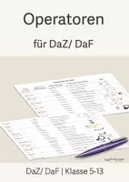 Vorschau - Arbeitsblätter - Handout/ Übersicht/ Arbeitsblatt "Operatoren für DaZ" - sprachsensibel unterrichten - Sek I - Deckblatt