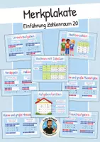 Vorschau - Fördermaterial/Inklusion - Merkplakate - Einführung Zahlenraum 20 - Deckblatt