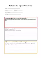 Vorschau - Arbeitsblätter - Reflexionsbogen von Fehlverhalten - Seite 3