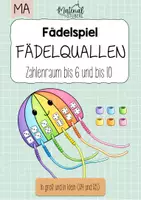 Vorschau - Stationenlernen - Fädelquallen - Mengen begreifen mit Perlen - Deckblatt