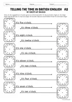 Vorschau - Arbeitsblätter - Telling the time - Die Uhrzeit auf Englisch - Seite 2