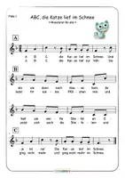 Vorschau - Merkblätter - Musik ABC die Katze lief im Schnee für Blockflöten • Audios und playalong Videos - Seite 2