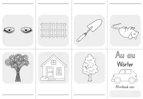 Vorschau - Arbeitsblätter - Minibook - Au - au - Wörter und Sätze schreiben - Faltbuch - Seite 3