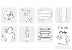 Vorschau - Arbeitsblätter - Minibook - Ch - ch - Wörter und Sätze schreiben - Faltbuch - Seite 3
