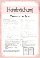 Vorschau - Mal- und Bastelvorlagen - Minibook - Eu - eu - Wörter und Sätze schreiben - Faltbuch - Seite 1