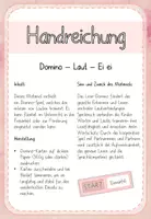 Vorschau - Stationenlernen - Domino - Laut Ei ei - Lautverbindung - Seite 1