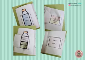 Vista previa - Manualidades / Dibujos para colorear - UNIDADES DE MEDIDA kilo y litro - página 1