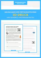 Vorschau - Arbeitsblätter - Technik - 3D-Druck Schritt für Schritt - Deckblatt