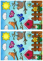 Vorschau - Arbeitsblätter - Der Garten im Frühling - Wimmelbild, Suchbild und Ausmalbild - Seite 3