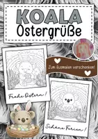 Vorschau - Mal- und Bastelvorlagen - Koalaklasse Ostergrüße zum Ausmalen - Deckblatt