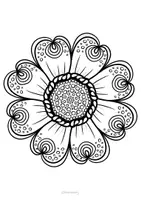 Vorschau - Arbeitsblätter - Blumen Fensterbilder zum Ausmalen - Muster Blüten für den Frühling & Sommer - Seite 1