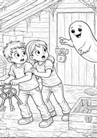 Vorschau - Mal- und Bastelvorlagen - Grusellesetext mit Ausmalbild Klasse 3/4 - Seite 2