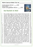Vorschau - Test - Wörter pro Minute Test Gruselgeschichte Klasse 3/4 - Deckblatt