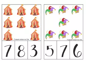 Προεπισκόπηση - Flashcards - Παιχνίδι για τη γωνιά μαθηματικών - αριθμών για τις Απόκριες - Σελίδα 3