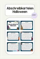 Vorschau - Fördermaterial/Inklusion - Abschreibkartei Thema Halloween - Deckblatt