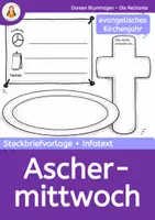 Vorschau - Arbeitsblätter - Aschermittwoch - Evangelisches Kirchenjahr - Steckbrief & Infotext - Deckblatt