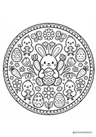 Vorschau - Mal- und Bastelvorlagen - Mandalas Ostern - Seite 1