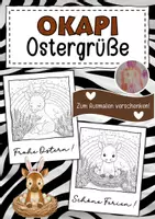 Vorschau - Mal- und Bastelvorlagen - Okapiklasse Ostergrüße zum Ausmalen - Deckblatt