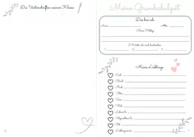 Vorschau - Mal- und Bastelvorlagen - Erinnerungsheft "Meine Grundschulzeit" - Abschied Klasse 4 - Seite 1