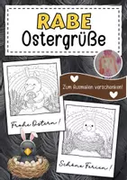 Vorschau - Mal- und Bastelvorlagen - Rabenklasse Ostergrüße zum Ausmalen - Deckblatt