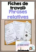 Vorschau - Arbeitsblätter - Fiches de travail: Phrases relatives (qui,que, où) - Deckblatt
