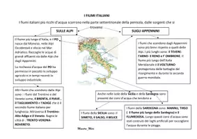 anteprima - Mappe concettuali - Mappa sui fiumi Italiani - Pagina di copertina