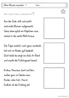 Vorschau - Arbeitsblätter - Gedicht Frühblüher - 2-fach differenziert - Seite 2