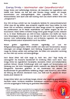 Vorschau - Arbeitsblätter - Energy Drinks - Wachmacher oder Gesundheitsrisiko + Lösung - Deckblatt