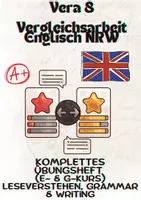 Vorschau - Unterrichtsreihen - Vera 8 Englisch NRW – Komplettes Übungsheft (E- & G-Kurs) | Leseverstehen, Grammar & Writing (Vera-8) - Deckblatt