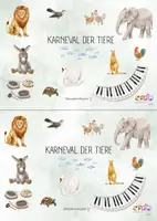 Vorschau - Stundenentwürfe - Musikalisches Schulstarterheft - Bindevorlage zum "Karneval der Tiere" - Deckblatt