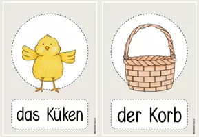 Vorschau - Fördermaterial/Inklusion - Bild- und Wortkarten Ostern/ DAZ/ Anfangsunterricht - Seite 1