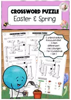 Vorschau - Arbeitsblätter - Crossword Puzzle Easter Spring Sek I - Deckblatt