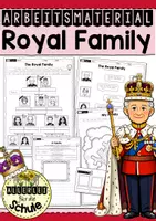 Vorschau - Arbeitsblätter - Royal Family & Family Englisch Grundschule (Klasse 3–4) – Arbeitsmaterialien zu Family Tree, Wortschatz & British Royal Family - Deckblatt