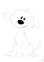 Vorschau - Mal- und Bastelvorlagen - Wuscheliges Hundefell kritzeln zeichnen Malvorlage Doodle - Seite 2