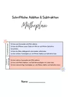 Vorschau - Arbeitsblätter - Dossier Schriftliche Addition und Subtraktion mit Lösung - Deckblatt