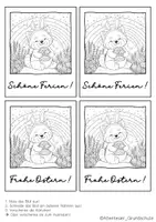 Vorschau - Mal- und Bastelvorlagen - Roter-Panda-Klasse Ostergrüße zum Ausmalen - Seite 1