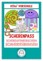 Vorschau - Stundenentwürfe - Schneideübungen. Scherenpass. Scherenführerschein - Deckblatt