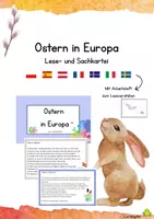 Vorschau - Arbeitsblätter - Ostern in Europa - Lesekartei inklusive Arbeitsheft - Deckblatt