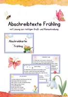 Vorschau - Aufgabenkarten - Ostern / Frühling: Abschreibkartei - Deckblatt