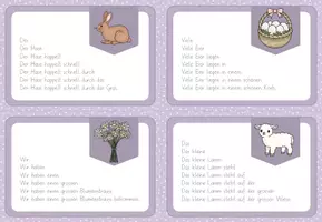 Vorschau - Fördermaterial/Inklusion - Satztreppen Ostern - Lesekarten - Klettkarten - Seite 3