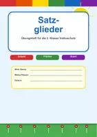 Vorschau - Arbeitsblätter - Satzglieder meistern: Subjekt, Prädikat & Objekte (2. Klasse / 6. Schulstufe) - Deckblatt